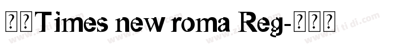 书宋Times new roma Reg字体转换